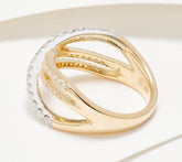 Affinity Diamonds 0.50CT Two-Tone Ring Sterling Silver, Size 7